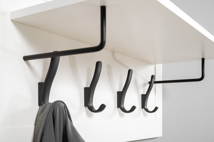 Остин Прихожая 13, белый шагрень/дуб крафт золотой