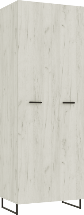 Нэнси LOFT Шкаф 2-х ств. 800 (ЛДСП) (Дуб Крафт белый)