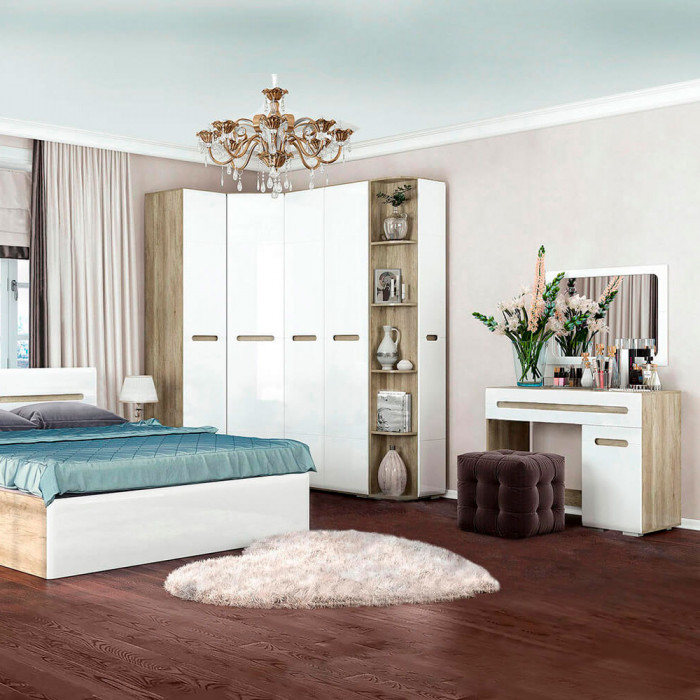 Спальня "Наоми" СТ-04 дуб каньон/белый глянец МF07