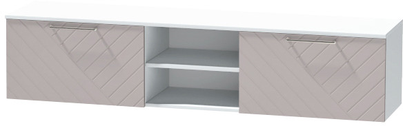 Тумба для ТВ-техники подвесная "Иннэс-7", Белый/Грэй софт