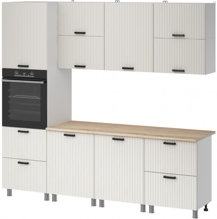 МК Аленушка 2,4м Лотос Молочный,скоба антрацит,сонома