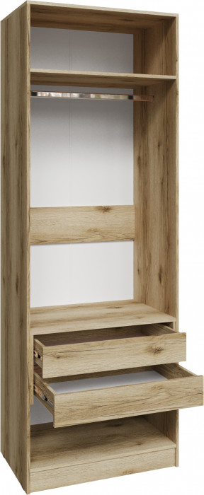 Шкаф Мадрид (0,8) с 2 ящ. внутри без зеркала, Дуб делано