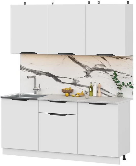 кухня Кайли 1,8м белый/белый