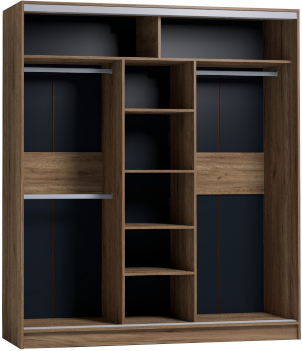 Шкаф-купе с зеркалом Стрике 1800 Дуб табачный Крафт