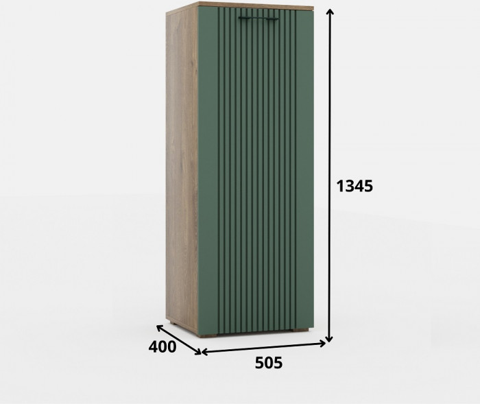 Тумба высокая для гостиной "Монреаль" - Антарцит/Дуб канадский арктик