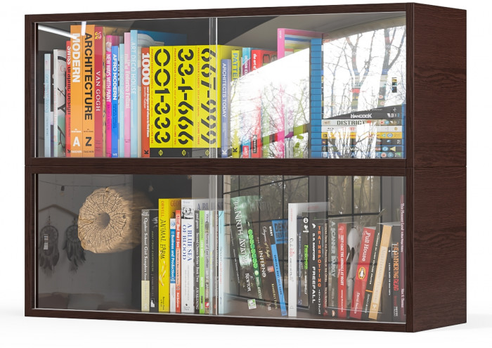 Две полки книжных С-МД-КН01, венге