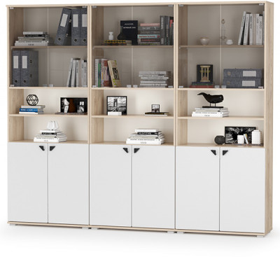 Бостон № 51, дуб эндгрейн элегантный/фасады МДФ милк рикамо софт