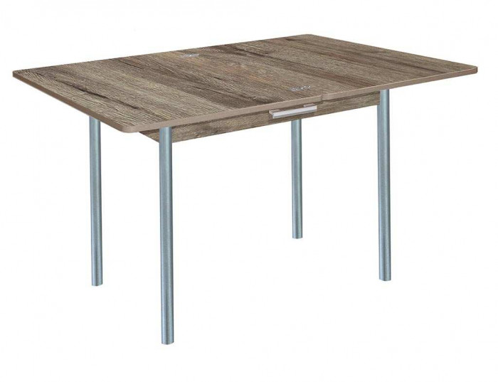 Симпл стол обеденный раскладной с ящиком / велингтон/металлик