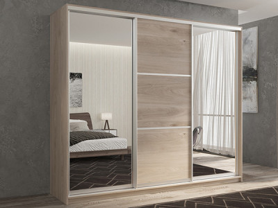 Шкаф-купе Кааппи 3 Кастелло Серый 210х60х230 см