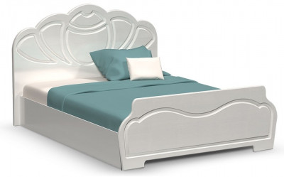 Гармония Кровать 1,4м (Белый глянец холодный, белый) (Белый)