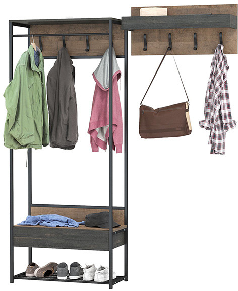 Трувор 15.120 Прихожая + 15.04 Вешалка, дуб гранж песочный/интра