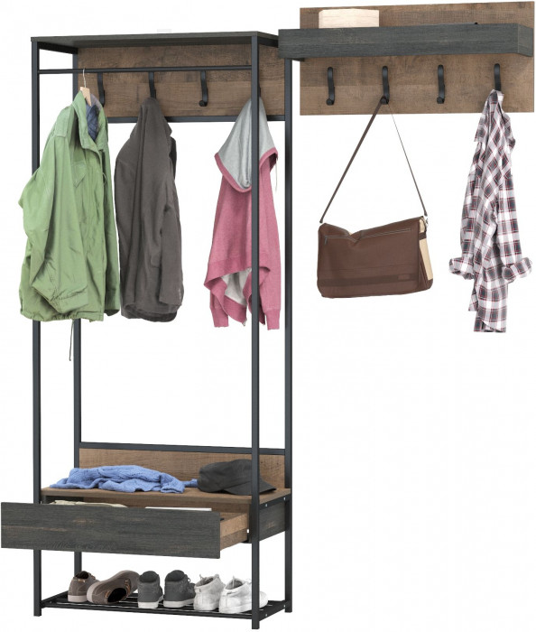 Трувор 15.120 Прихожая + 15.04 Вешалка, дуб гранж песочный/интра