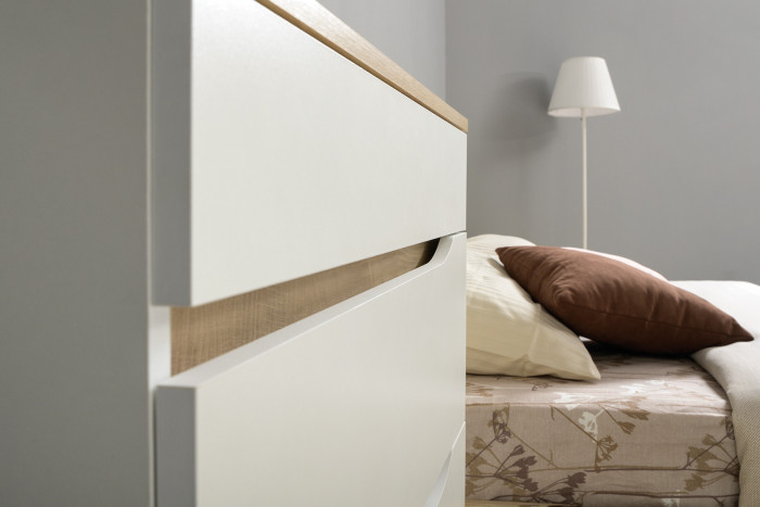 Муссон 13.97 Комод, белый/дуб эндгрейн элегантный