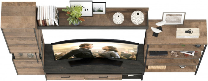 Трувор Гостиная 013, дуб гранж песочный/интра