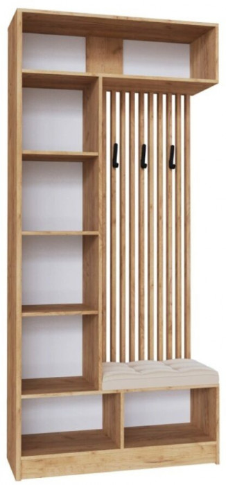 Модульная прихожая "Руэлла", набор 2 - Крафт золотой/Графит