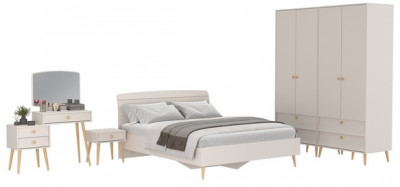 Афина Спальня 36-1600, цвет кашемир серый, сп.м. 1600х2000 мм., б/м, основание есть - фанера