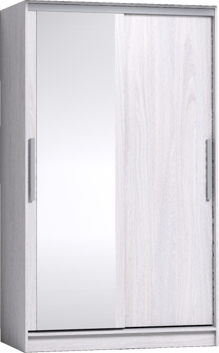 Шкаф-купе с зеркалом Стрике 1200 Ясень Анкор светлый