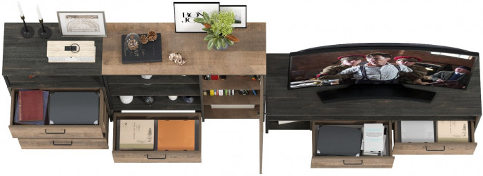 Трувор Гостиная 011, дуб гранж песочный/интра