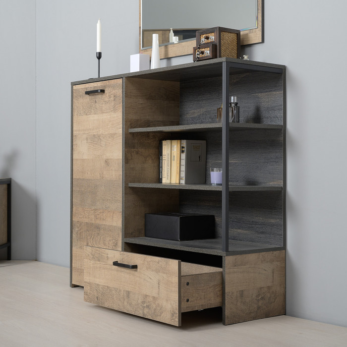 Трувор Гостиная 011, дуб гранж песочный/интра