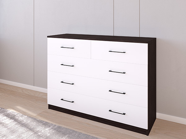 Комод 04/16 120х40х90 Венге/Белый