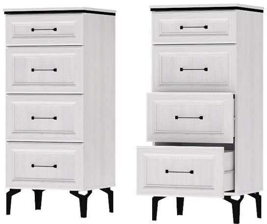 Шарм Комод К-4 Ясень Анкор Светлый/Рамка