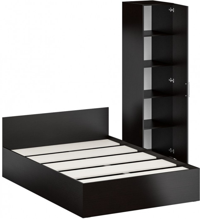 Кровать 1400 + Пенал Стандарт, венге