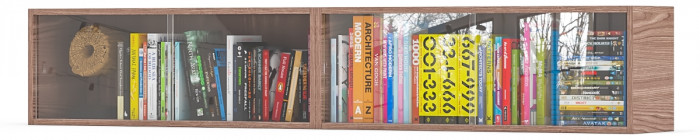 Две полки книжных С-МД-КН01, ясень шимо тёмный