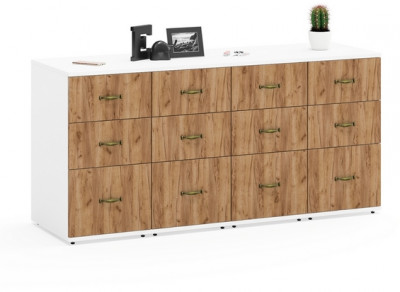 Лидер-8 Тумба МД 3.16 4 шт., белый шагрень/крафт золото