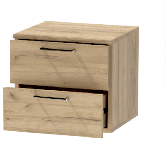 Тумба-6 прикроватная подвесная "Иннэс-7", Дуб крафт золотой