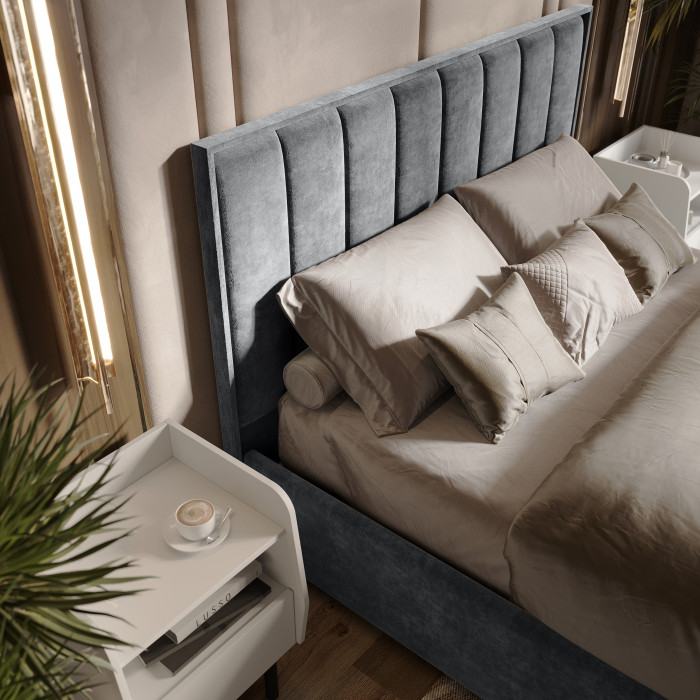 Кровать с подъемным механизмом Мирабель КР-11 (1,4м), Грифельный