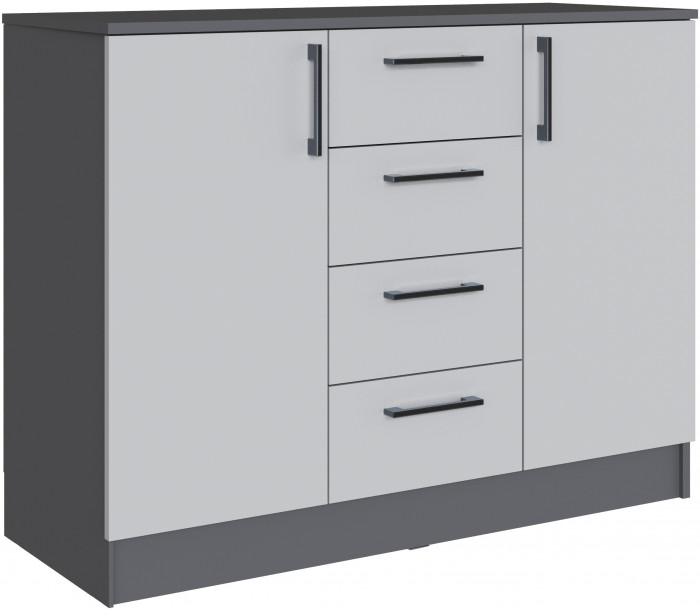 Комод Вегас, Графит серый/Камень серый