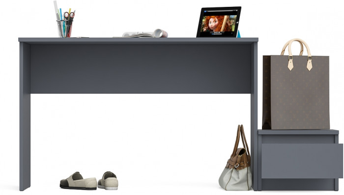 Мори письменный стол МСП1200.1 + Тумба ТМП400.1, графит