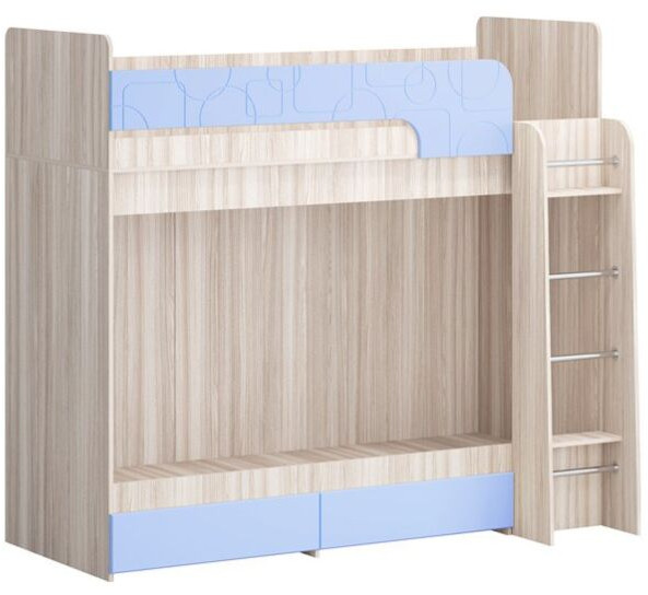 Двухъярусная кровать Бемби МДФ NEW, ясень (Гарвиш, Ясень шимо светлый)