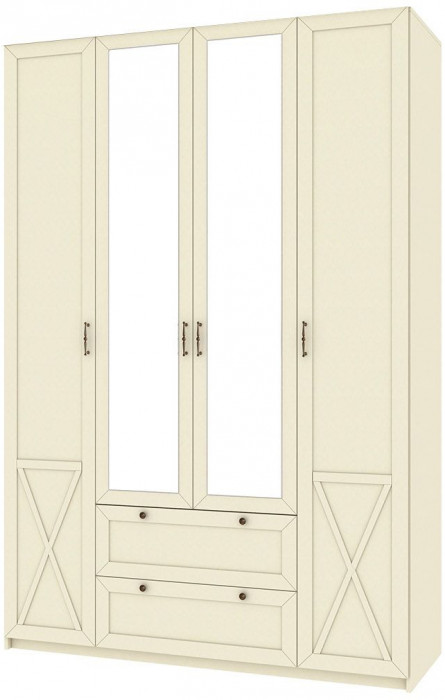 Бэль Шкаф четырехдверный Слоновая кость