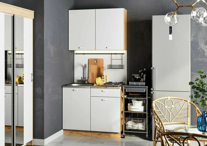 кухня Дана 1,0 дуб крафт золотой/белый