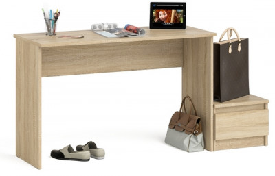 Мори письменный стол МСП1200.1 + Тумба ТМП400.1, дуб сонома
