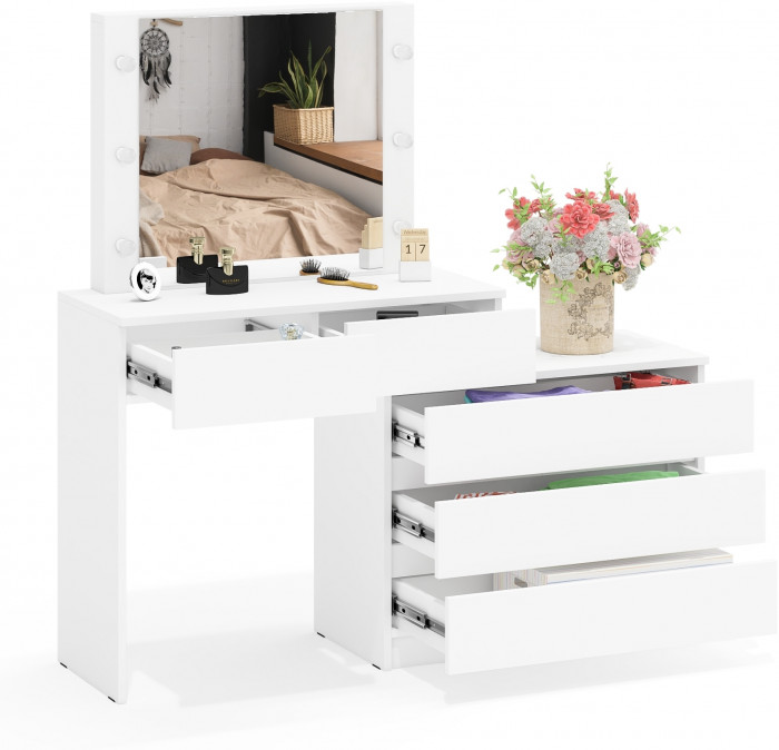 Стол косметический с подсветкой 110, белый