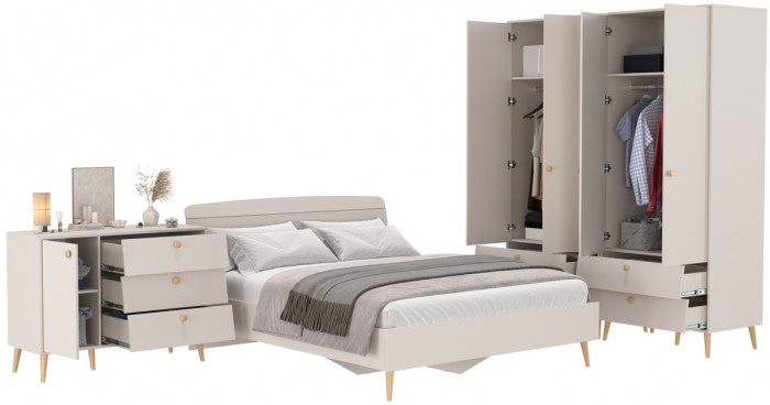 Афина Спальня 18-1600, кашемир серый