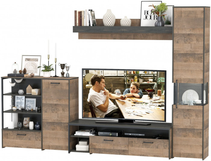 Трувор Гостиная 021, дуб гранж песочный/интра