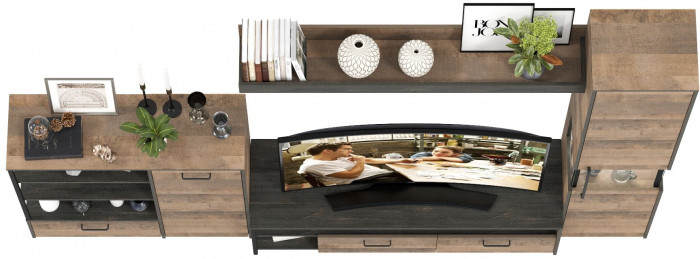 Трувор Гостиная 021, дуб гранж песочный/интра