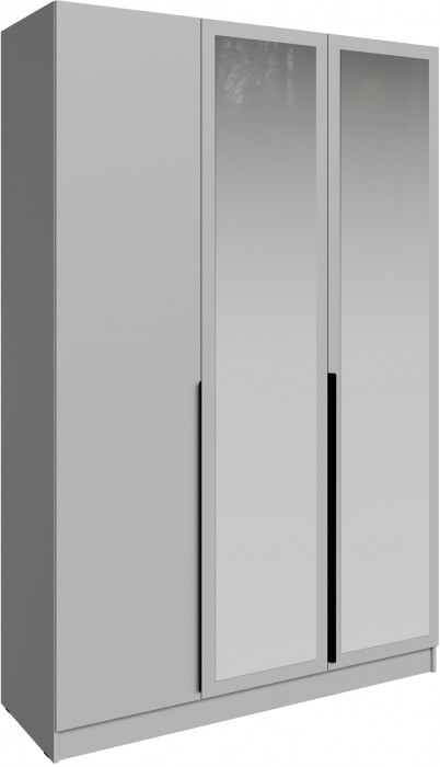 Шкаф Мадрид (1,5) с зеркалом, Камень серый