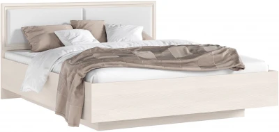 Престиж 2 Кровать парящая с ортопедом металл 160 с подсветкой, сандал светлый