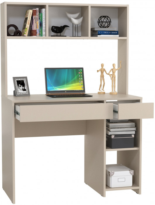Стол компьютерный Комфорт 12.77F, цвет сатин, ШхГхВ 100х49,8х147 см., универсальная сборка
