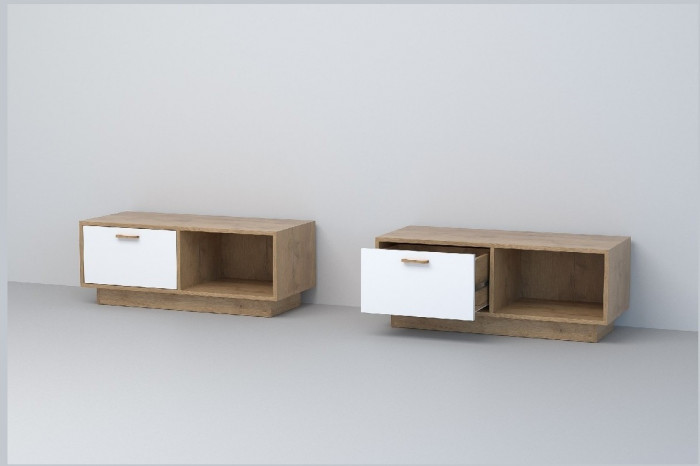 Эго Тумба Т-4 ПД (Камень Темный/Бетон Светлый)