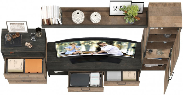 Трувор Гостиная 023, дуб гранж песочный/интра