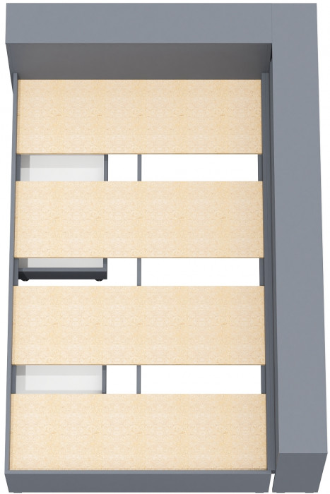 Ксения Кровать с ящиками 1200 + прикроватный блок, графит