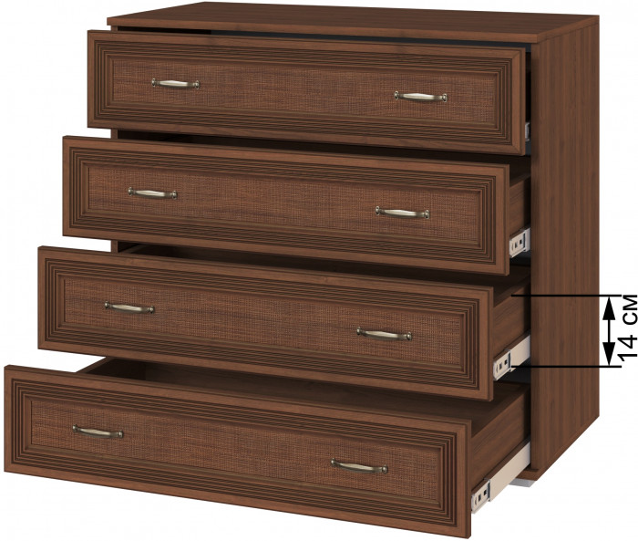 Модульная спальня Ливорно, набор 1, Орех донской