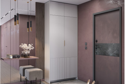 Шкаф 2-х створчатый "Пандора" ШК-01 Кашемир/МФ03 с антресолью