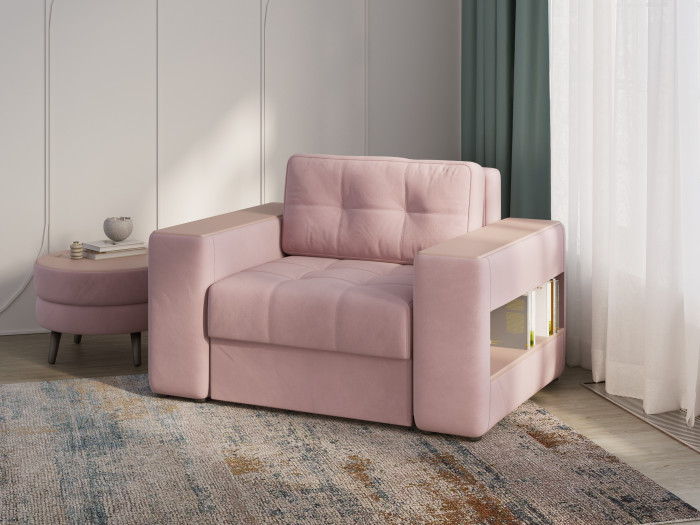 Кресло-кровать "Доро", Пыльная роза/МДФ пудра