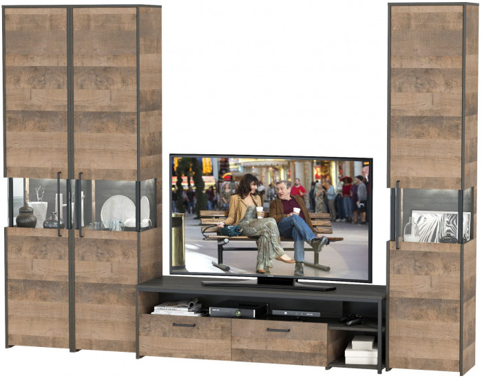 Трувор Гостиная 032, дуб гранж песочный/интра